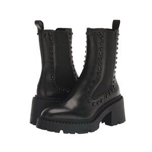 Ash Black Studded Platform Chelsea Boots